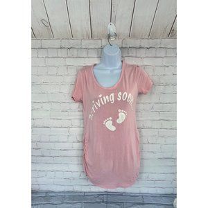 Maternity ARRVING SOON  pink top size medium